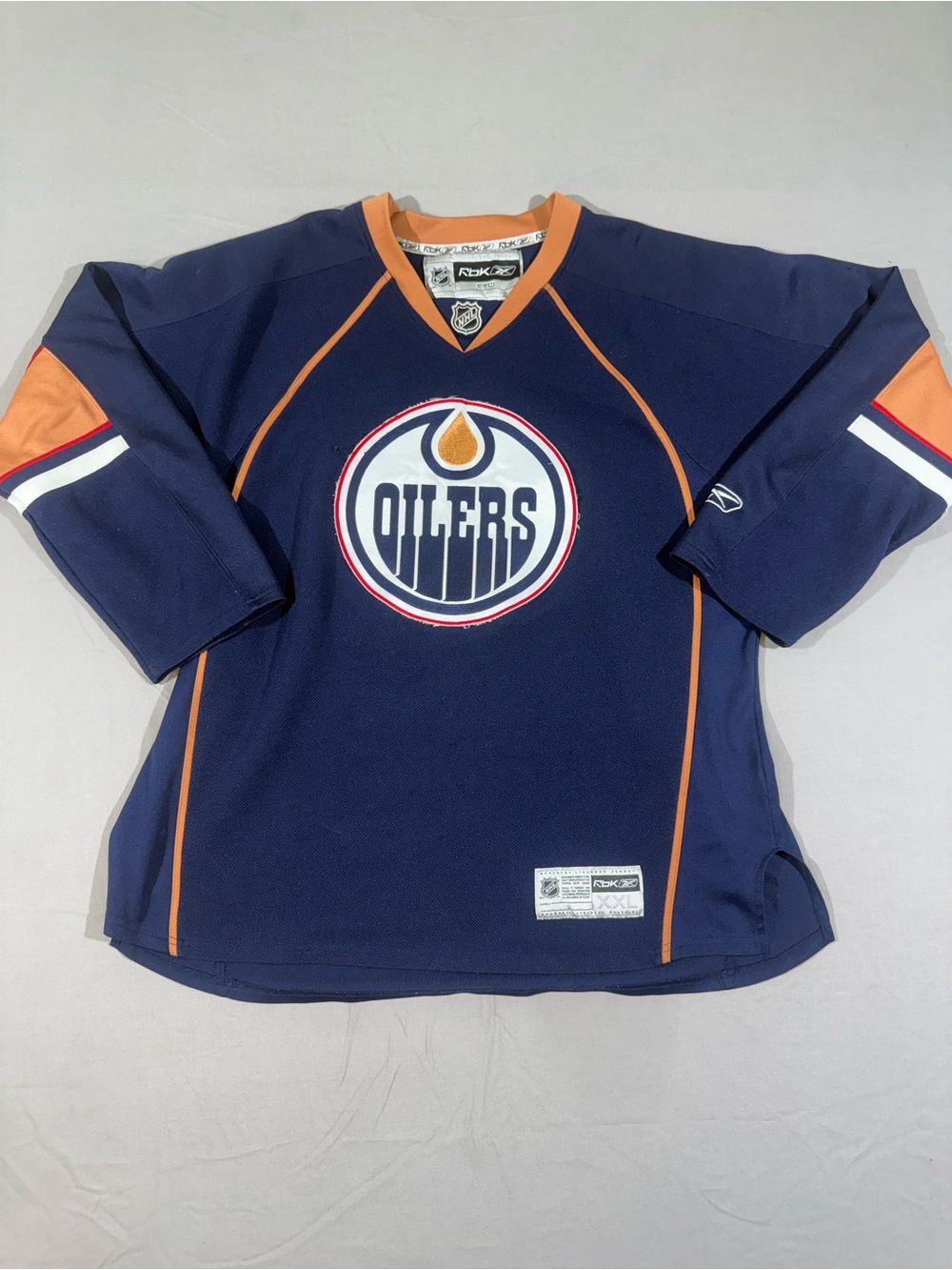 Reebok Edmonton Oilers Navy Hockey Jersey - Picture 2 of 7